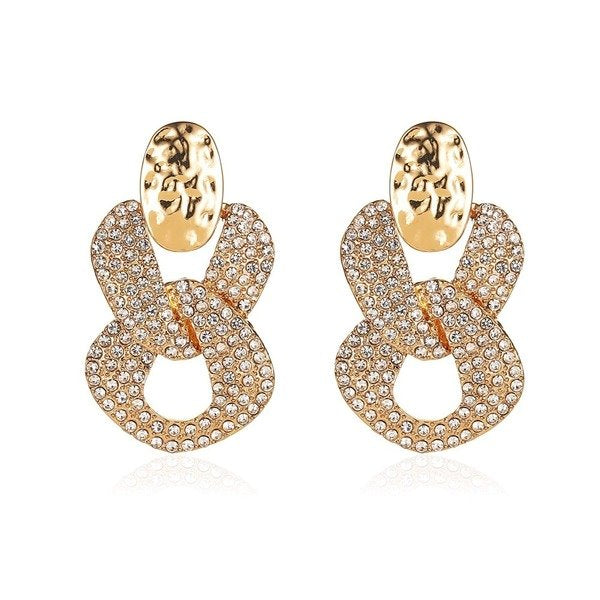 Wholesale full diamond alloy earrings JDC-ES-A092 Earrings 妙雅 Wholesale Jewelry JoyasDeChina Joyas De China