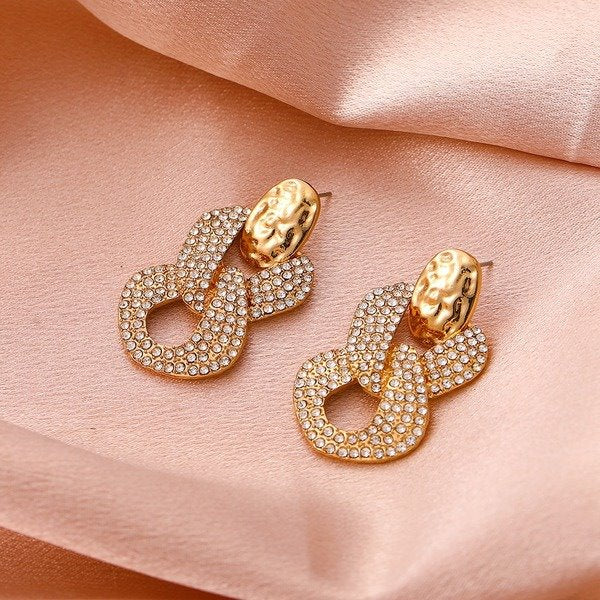 Wholesale full diamond alloy earrings JDC-ES-A092 Earrings 妙雅 Wholesale Jewelry JoyasDeChina Joyas De China