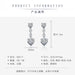 Wholesale full diamond heart long tassel yellow silver plated earrings JDC-ES-BZ014 Earrings 标志 Wholesale Jewelry JoyasDeChina Joyas De China