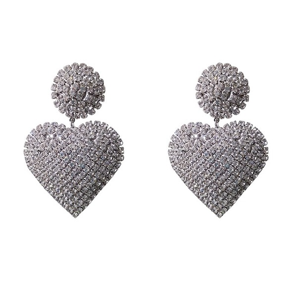 Bulk Jewelry Wholesale full diamond love earrings JDC-ES-GSNT001 Wholesale factory from China YIWU China