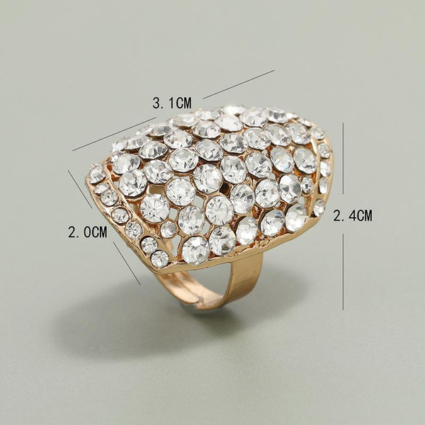 Wholesale full diamond oval ring JDC-RS-KQ013 Rings JoyasDeChina Wholesale Jewelry JoyasDeChina Joyas De China
