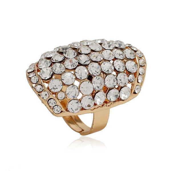 Wholesale full diamond oval ring JDC-RS-KQ013 Rings JoyasDeChina Wholesale Jewelry JoyasDeChina Joyas De China
