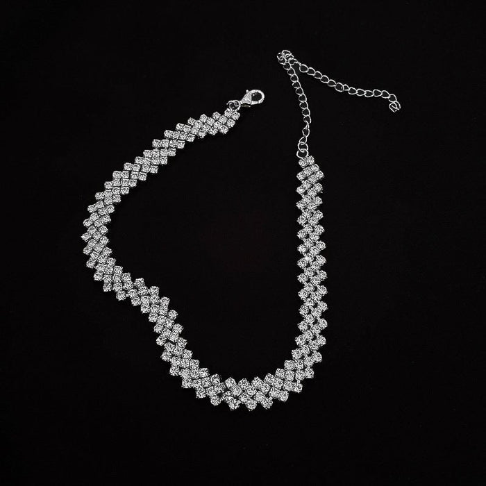 Wholesale full diamond short alloy necklace JDC-NE-BaoY002 Necklaces 宝钰 Wholesale Jewelry JoyasDeChina Joyas De China