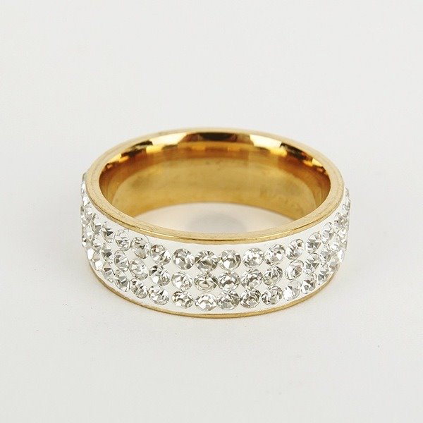Wholesale Full diamond stainless steel ring JDC-RS-TS056 Rings 腾穗 gold6# Wholesale Jewelry JoyasDeChina Joyas De China