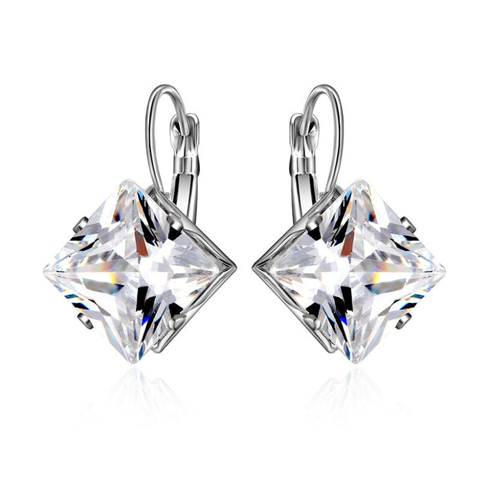 Wholesale full-drill short stud earrings MOQ≥2 JDC-ES-Kas005 Earrings 卡诗 Diamond white diamond MOQ2 Wholesale Jewelry JoyasDeChina Joyas De China