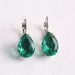 Wholesale full-drill short stud earrings MOQ≥2 JDC-ES-Kas005 Earrings 卡诗 Water drop green diamond MOQ2 Wholesale Jewelry JoyasDeChina Joyas De China