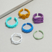 Wholesale fun simple opening 6-Piece ring set JDC-RS-KQ032 Rings JoyasDeChina Wholesale Jewelry JoyasDeChina Joyas De China