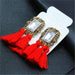 Wholesale gem court tassel long earrings JDC-ES-b081 earrings JoyasDeChina Red Wholesale Jewelry JoyasDeChina Joyas De China