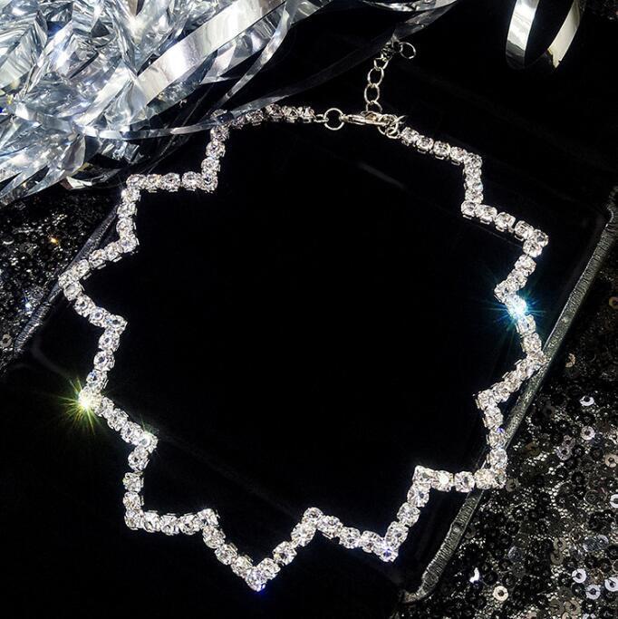Bulk Jewelry Wholesale gem neck alloy multilayer full diamond necklaces JDC-NE-sf009 Wholesale factory from China YIWU China