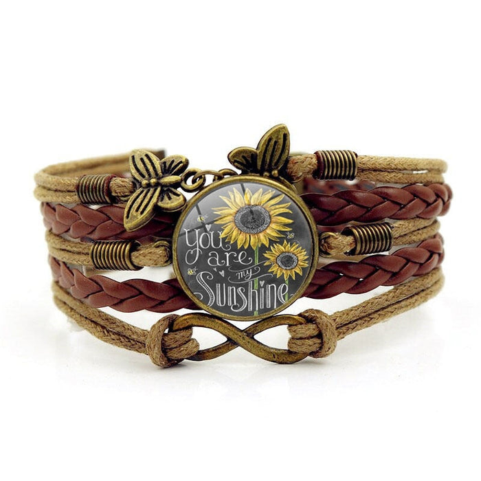 Wholesale gemstone vintage butterfly alloy bracelet JDC-BT-hengx006 Bracelet 横湘 brown Wholesale Jewelry JoyasDeChina Joyas De China