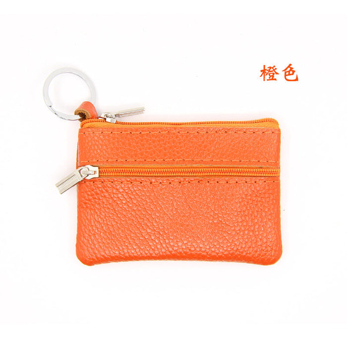 Wholesale genuine leather mini coin purse multifunctional wallet JDC-WT-ZNS12 Wallet JoyasDeChina Orange Wholesale Jewelry JoyasDeChina Joyas De China