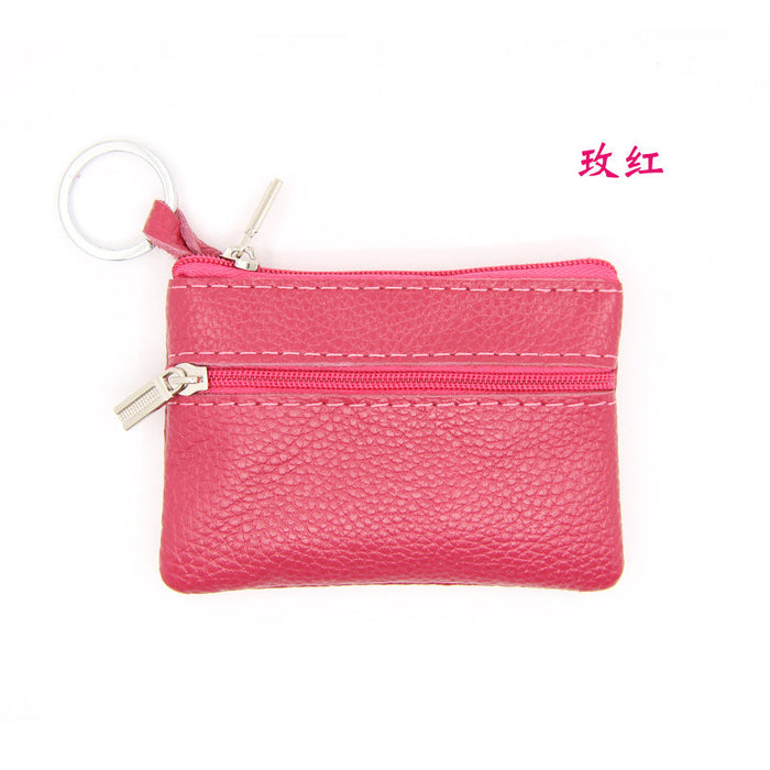 Wholesale genuine leather mini coin purse multifunctional wallet JDC-WT-ZNS12 Wallet JoyasDeChina rose Red Wholesale Jewelry JoyasDeChina Joyas De China