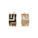Wholesale geometric alloy black C-shaped Earrings JDC-ES-BY022 Earrings 宝钰 Wholesale Jewelry JoyasDeChina Joyas De China