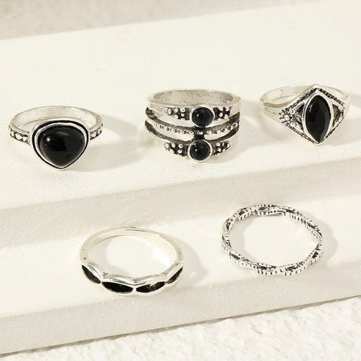 Wholesale Geometric Alloy Rings Set JDC-RS-A090 Rings 妙雅 Wholesale Jewelry JoyasDeChina Joyas De China