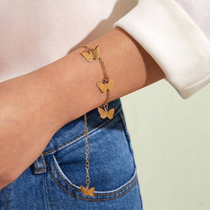 Wholesale geometric butterfly alloy bracelet JDC-BT-NZ037 Bracelet 奈珠 Wholesale Jewelry JoyasDeChina Joyas De China