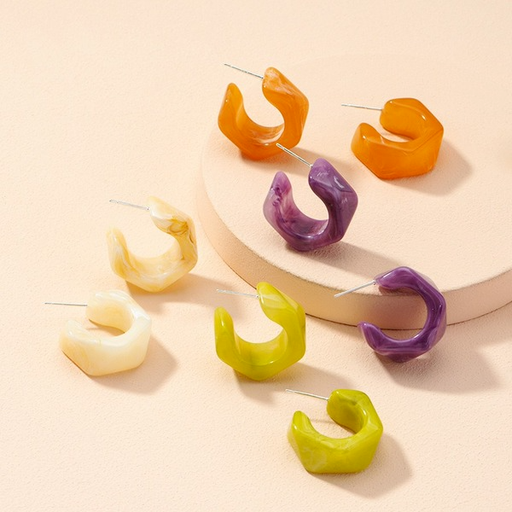 Wholesale geometric candy color acrylic earrings JDC-ES-AYN316 Earrings JoyasDeChina Wholesale Jewelry JoyasDeChina Joyas De China