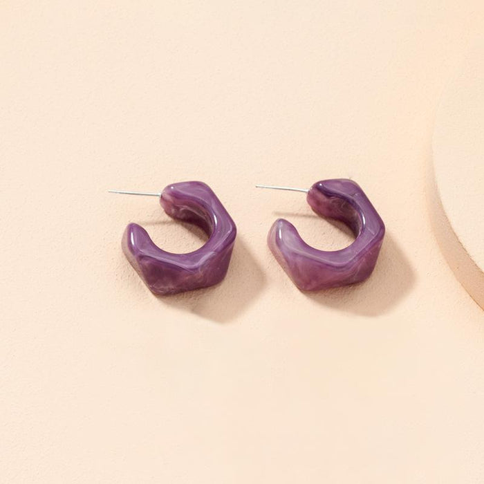 Wholesale geometric candy color acrylic earrings JDC-ES-AYN316 Earrings JoyasDeChina E2039-purple Wholesale Jewelry JoyasDeChina Joyas De China