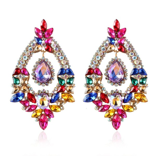 Wholesale geometric diamond-set alloy earrings JDC-ES-TC139 Earrings JoyasDeChina Wholesale Jewelry JoyasDeChina Joyas De China