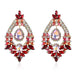 Wholesale geometric diamond-set alloy earrings JDC-ES-TC139 Earrings JoyasDeChina red Wholesale Jewelry JoyasDeChina Joyas De China