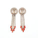 Wholesale geometric diamond studded Earrings JDC-ES-KQ054 Earrings JoyasDeChina White + Red Wholesale Jewelry JoyasDeChina Joyas De China
