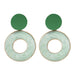Wholesale geometric emerald green acetic acid plate Earrings irregular Earrings JDC-ES-JQ084 Earrings JoyasDeChina 33001 Wholesale Jewelry JoyasDeChina Joyas De China