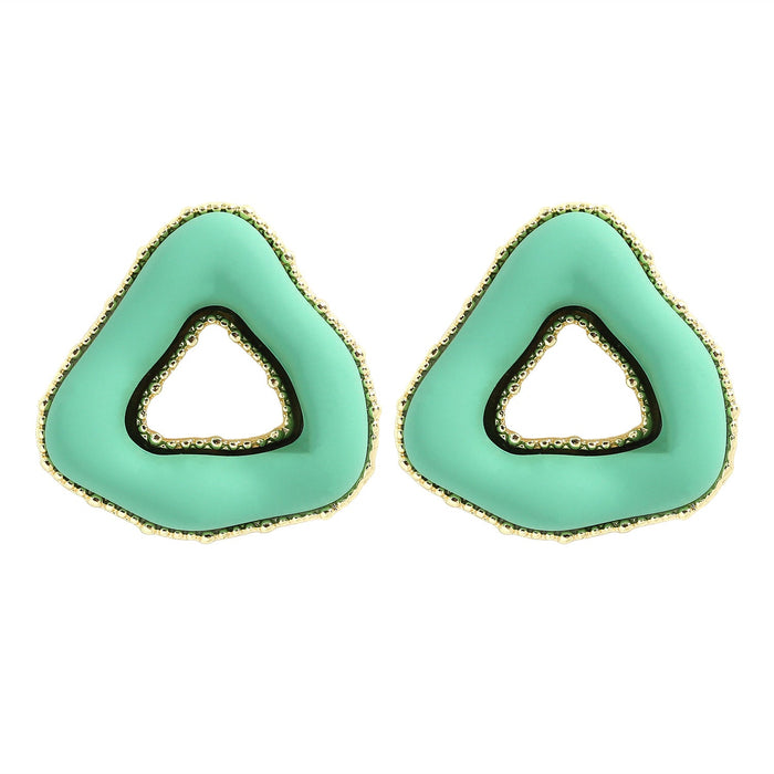 Wholesale geometric emerald green acetic acid plate Earrings irregular Earrings JDC-ES-JQ084 Earrings JoyasDeChina 33439 Wholesale Jewelry JoyasDeChina Joyas De China