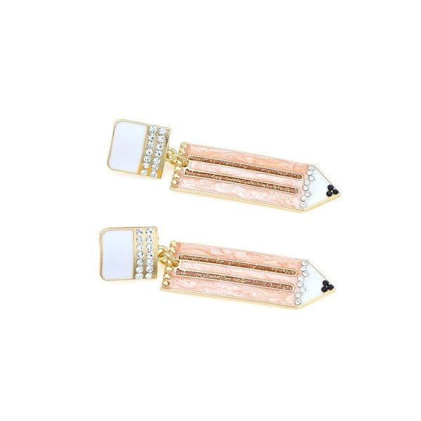 Wholesale geometric enamel Love Earrings JDC-ES-MY232 Earrings 曼茵 Wholesale Jewelry JoyasDeChina Joyas De China