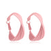 Wholesale geometric exaggerated Earrings JDC-ES-KQ122 Earrings JoyasDeChina Pink paint Wholesale Jewelry JoyasDeChina Joyas De China