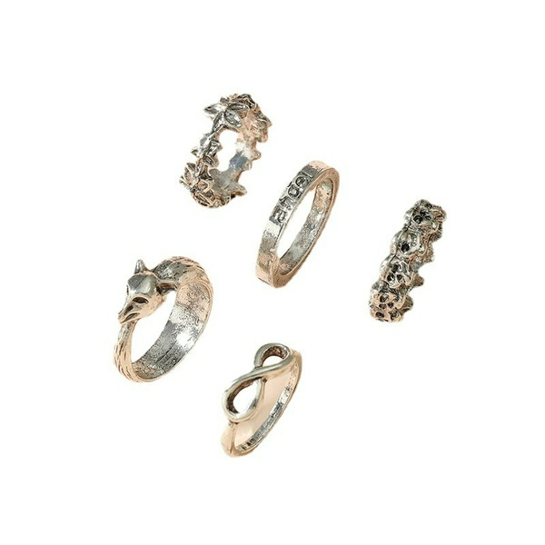 Wholesale geometric exaggeration 5-piece ring set JDC-RS-KQ043 Rings JoyasDeChina Wholesale Jewelry JoyasDeChina Joyas De China