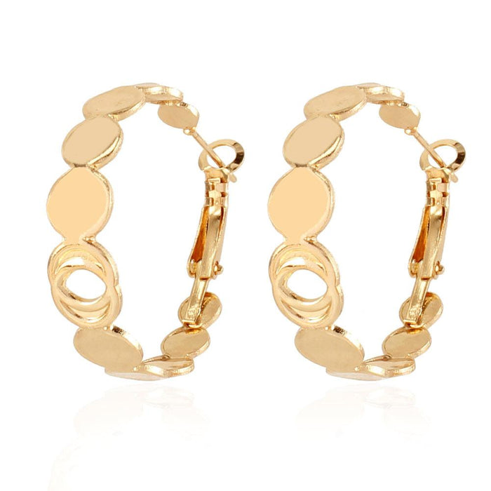 Wholesale geometric hollow C-shaped metal earrings JDC-ES-TC168 earrings JoyasDeChina golden Wholesale Jewelry JoyasDeChina Joyas De China