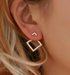 Bulk Jewelry Wholesale geometric hollow diamond earrings 	JDC-NE-b171 Wholesale factory from China YIWU China