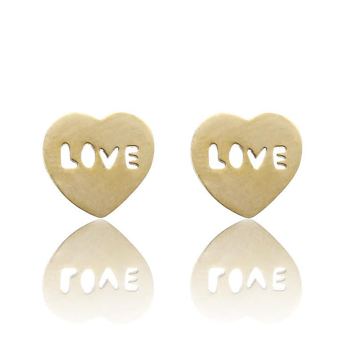 Wholesale geometric hollow love LOVE letter alloy studs JDC-NE-b172 earrings JoyasDeChina gold Wholesale Jewelry JoyasDeChina Joyas De China