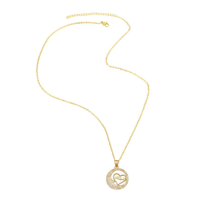 Wholesale geometric love mother's day necklace JDC-NE-AOS019 Necklaces 翱昇 Wholesale Jewelry JoyasDeChina Joyas De China