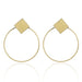 Wholesale geometric metal round earrings JDC-ES-GSQY301 Earrings JoyasDeChina 1 Wholesale Jewelry JoyasDeChina Joyas De China