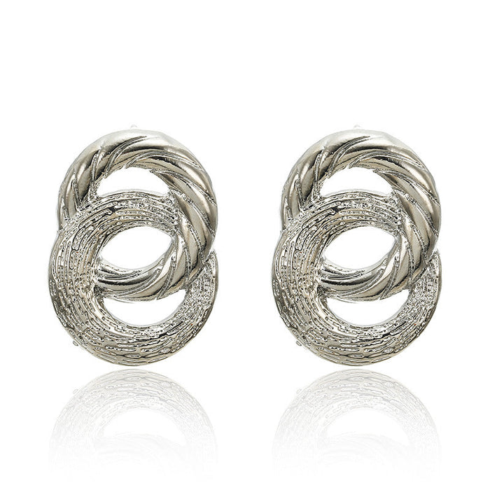 Wholesale geometric metal round earrings JDC-ES-GSQY301 Earrings JoyasDeChina 18 Wholesale Jewelry JoyasDeChina Joyas De China
