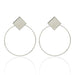 Wholesale geometric metal round earrings JDC-ES-GSQY301 Earrings JoyasDeChina 2 Wholesale Jewelry JoyasDeChina Joyas De China