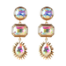 Wholesale geometric mosaic colorful diamond alloy earrings JDC-ES-TC142 Earrings JoyasDeChina Wholesale Jewelry JoyasDeChina Joyas De China