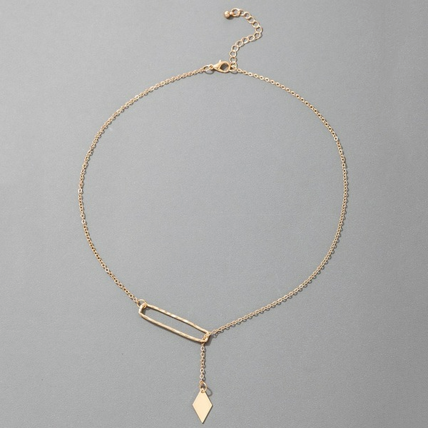 Wholesale geometric pendant clasp single layer Necklace JDC-NE-C132 NECKLACE JoyasDeChina Wholesale Jewelry JoyasDeChina Joyas De China
