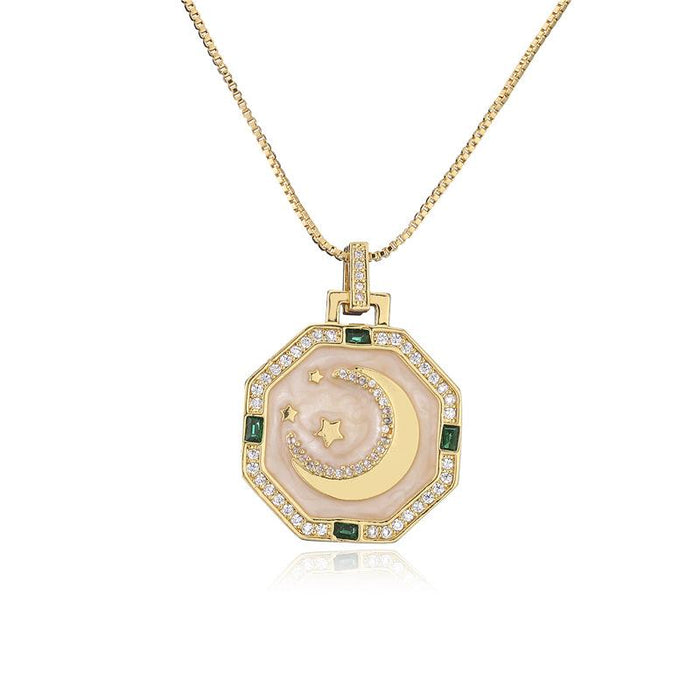 Bulk Jewelry Wholesale Geometric pendant necklace hip hop JDC-ag103 Wholesale factory from China YIWU China