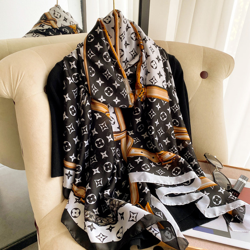 Wholesale geometric printing imitation silk sunscreen shawl JDC-SF-SL011 scarf JoyasDeChina Wholesale Jewelry JoyasDeChina Joyas De China