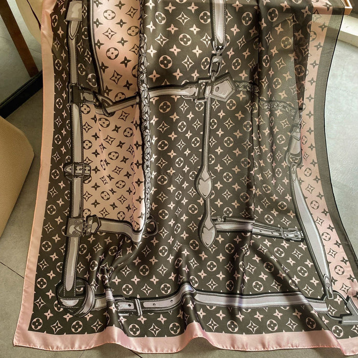 Wholesale geometric printing imitation silk sunscreen shawl JDC-SF-SL011 scarf JoyasDeChina F032 Pink Above 175cm Wholesale Jewelry JoyasDeChina Joyas De China