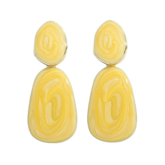 Wholesale geometric resin Earrings JDC-ES-JQ095 Earrings JoyasDeChina #1 yellow Wholesale Jewelry JoyasDeChina Joyas De China