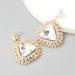 Wholesale geometric shape glass diamond alloy earrings JDC-ES-JL139 Earrings JoyasDeChina Golden triangle Wholesale Jewelry JoyasDeChina Joyas De China