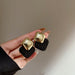 Wholesale geometric square leopard print alloy earrings JDC-ES-BY-058 Earrings 宝钰 black Wholesale Jewelry JoyasDeChina Joyas De China