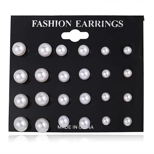 Bulk Jewelry Wholesale geometric white pearl earring set JDC-ES-F312 Wholesale factory from China YIWU China