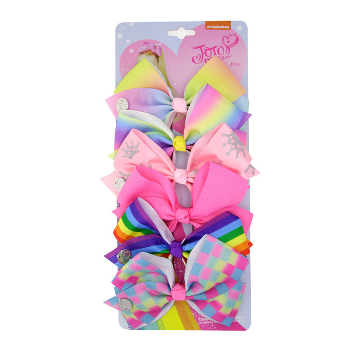 Wholesale girls' dovetail bow paper card headdress children’s hair clips JDC-HC-GSQN010 Hair Clips JoyasDeChina 5# Wholesale Jewelry JoyasDeChina Joyas De China