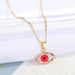 Wholesale Glass Devil's Eye Alloy Crystal Necklace MOQ≥6 JDC-NE-Juej004 Necklaces 觉际 red Wholesale Jewelry JoyasDeChina Joyas De China
