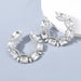 Wholesale glass diamond diamond Round Earrings JDC-ES-JL502 Earrings JoyasDeChina silver Wholesale Jewelry JoyasDeChina Joyas De China