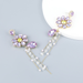 Wholesale glass diamond flower Tassel Earrings JDC-ES-JL536 Earrings JoyasDeChina Wholesale Jewelry JoyasDeChina Joyas De China