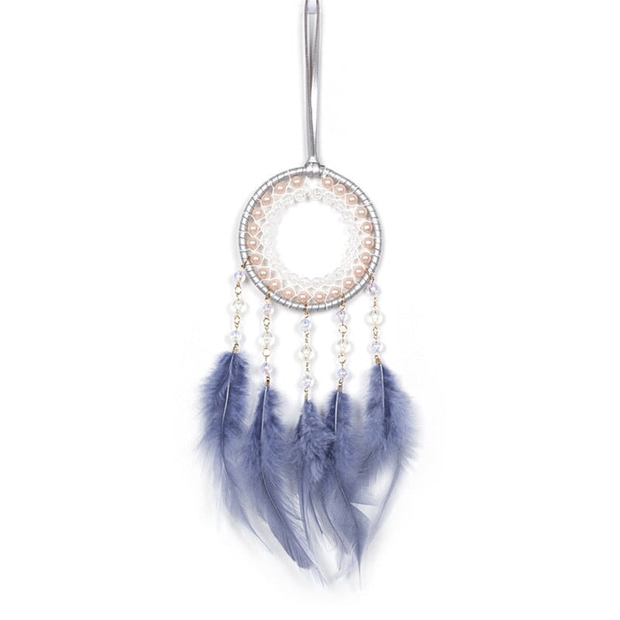Wholesale Glass Feather Woven DreamCatcher Car Ornament JDC-DC-MGu001 Dreamcatcher 梦罟 Wholesale Jewelry JoyasDeChina Joyas De China